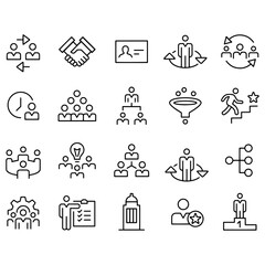 Corporate Hierarchy Icons vector design