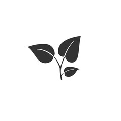 Leaf, plant, sprout flat icon. Vector