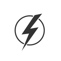 Lightning icon, energy icon. Vector illustration