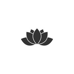 Lotus icon or Harmony icon on white. Vector