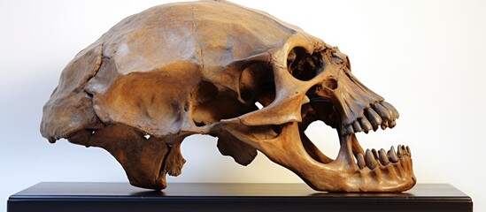 Diprotodon s skull the biggest marsupial ever With copyspace for text - obrazy, fototapety, plakaty