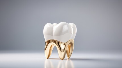 Dental Care Reimagined - Isolated Molar: The Emblem of Your Healthy, Happy Smile
