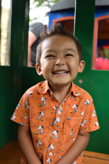 Portrait of a happy smiling little child