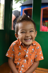 Portrait of a happy smiling little child