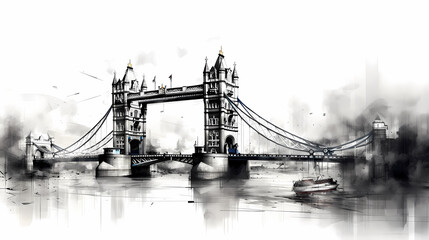 Obraz premium Illustration of the beautiful city of London. United Kingdom