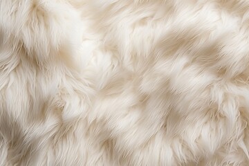 Winter magical background for lettering, beige fur, empty space.