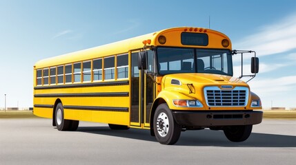 Children's Commute - Safe Transportation for Students, School Bus Image.