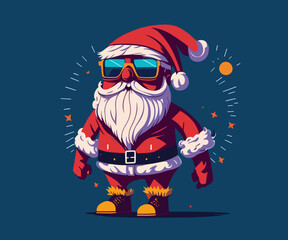 Santa Vector ilustration cool