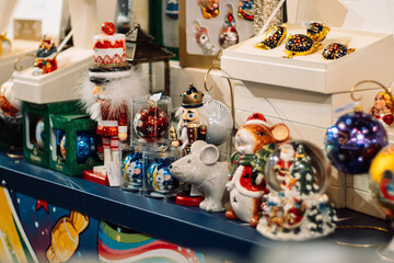 christmas market, christmas glass toys, toys for christmas, decoration for christmas tree, holiday, fair, new year, christmas eve