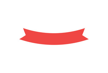 Red ribbons. Promotion flags collection. Vector flat labels