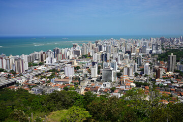 Fototapeta premium Panoramic view of Vitoria metropolitan region, Espirito Santo, Brazil