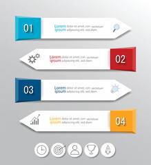 Infographic Vector abstract design web banner template.Modern banner.