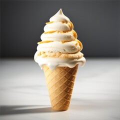 vanilla ice cream cone
