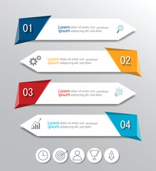 Infographic Vector abstract design web banner template.Modern banner.