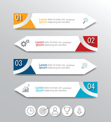 Infographic Vector abstract design web banner template.Modern banner.