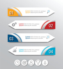 Infographic Vector abstract design web banner template.Modern banner.
