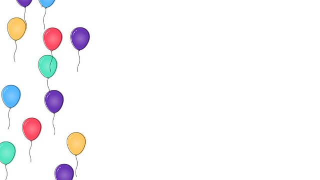 Colorful balloons decoration flying up on left side to celebrate a brithday party, valentine's day, wedding or any other celebration, like subscribers, followers and likes.
Transparent Background | Gr