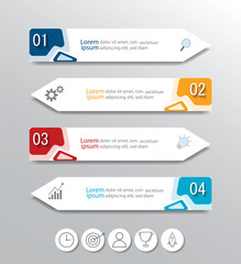 Infographic Vector abstract design web banner template.Modern banner.