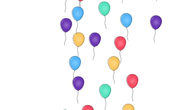 Colorful balloons decoration flying up to celebrate a brithday party, valentine's day, wedding or any other celebration, like subscribers, followers and likes.
Transparent Background | Green Screen | 