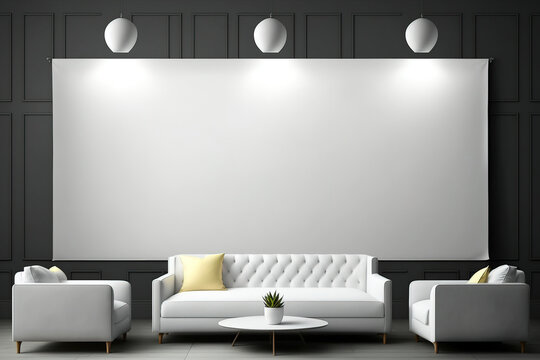 3x6m backdrop banner. Blank. Mockup. Generative AI