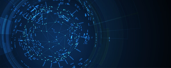 Technology abstract futuristic background for internet business. Big data concept.