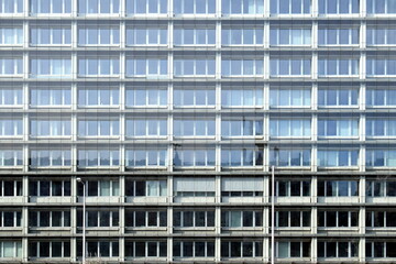 Full glass facade exterior of an office building