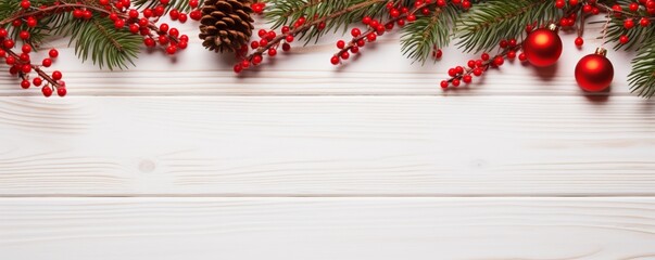 Fototapeta na wymiar christmas tree on wooden background