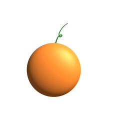 Orange 3D isolated 