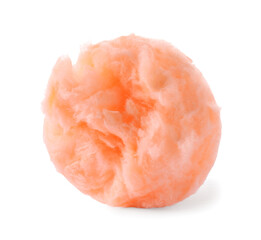 Sweet orange cotton candy isolated on white