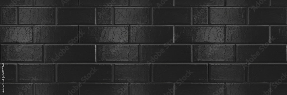 Aufkleber dark black anthracite gray colored rectangular rectangles brick subway tiles wall texture wide backg