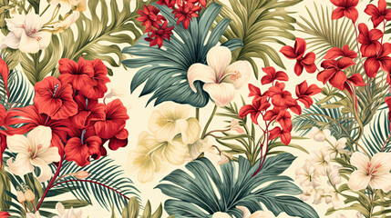 Vintage floral pattern - obrazy, fototapety, plakaty