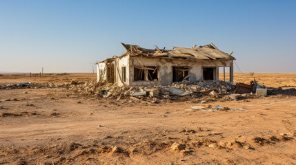 Ghost of settlements: desolate structures strewn across disputed Negev desert 