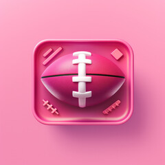 Obraz premium Live Football streaming Pink Icon, Badge, Button for broadcasting. application or online football stream.