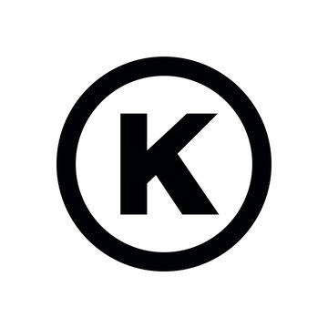 Kosher Certified symbol. International symbol of kosher food. Packaging concept.