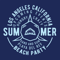 typographic vector illustration of surf  theme and shark