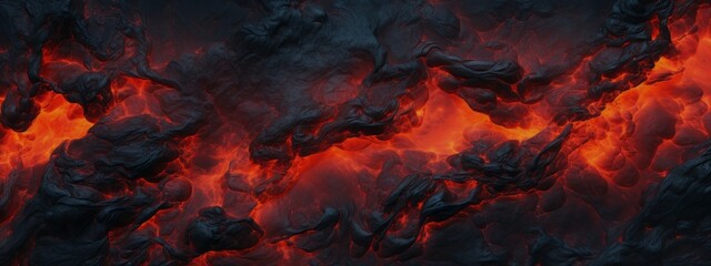Lava texture fire background rock volcano magma molten hell hot flow flame pattern seamless. Earth lava crack volcanic texture ground fire burn explosion stone liquid black red inferno planet relief. - Powered by Adobe