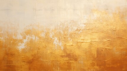 Abstract modern painting on canvas with oil and acrylic Background displays textured brushstrokes in gold bronze and beige