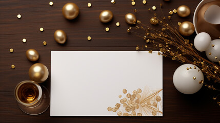 cartão minimalista de ano novo 