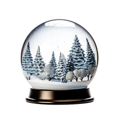 Fototapeta na wymiar snow globe Christmas decorations clipart for design isolated on transparent background.