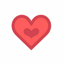 Fototapeta premium red heart isolated on white