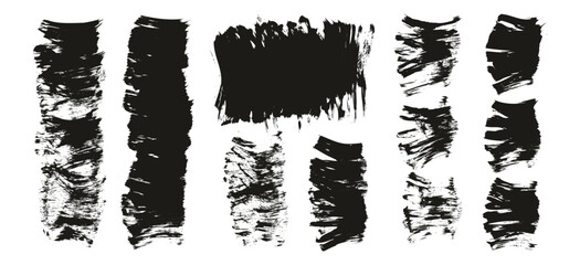 Flat Fan Brush Thick Short Background High Detail Abstract Vector Background MEGA Set 