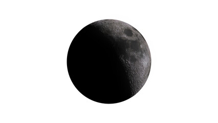 Animation of Lunar Phases (waxing, waning moon) with Alpha Channel