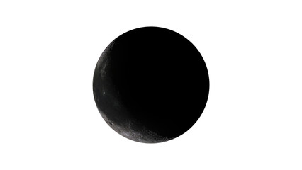 A detailed photo of the moon. Lunar Phases (waxing, waning moon) with Alpha Channel