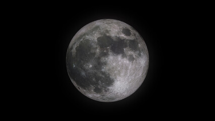 A detailed photo of the moon (full moon), 