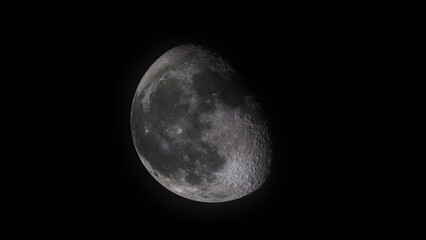 A detailed photo of the moon (waning moon)