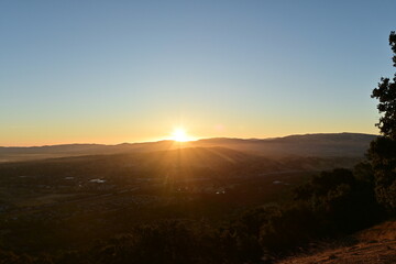 sunrise over the mountains
