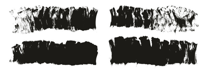 Flat Fan Brush Thick Short Background High Detail Abstract Vector Background Set 