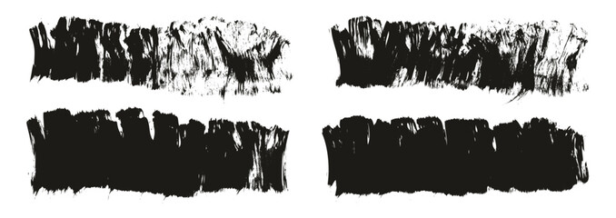 Flat Fan Brush Thick Short Background High Detail Abstract Vector Background Set 