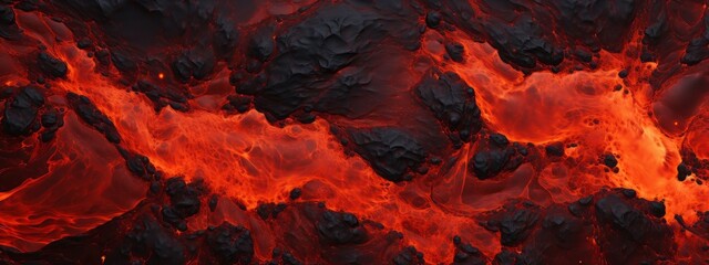 Lava texture fire background rock volcano magma molten hell hot flow flame pattern seamless. Earth...