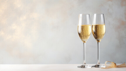 Brinde de celebração com champanhe. Cartões de Ano Novo